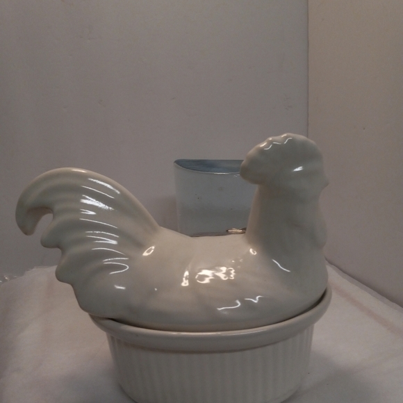 French Chef Gourmet Cookware Rooster Gravy Server California Pottery Ovenproof - Picture 3 of 11